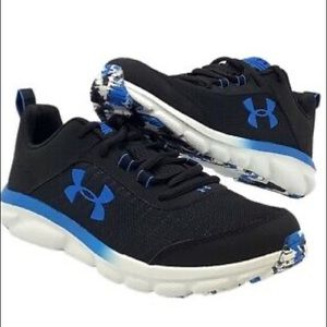 Under Armour Charged Assert 8 Athletic Shoe, Men's Size 8.5 M, Black/Blue